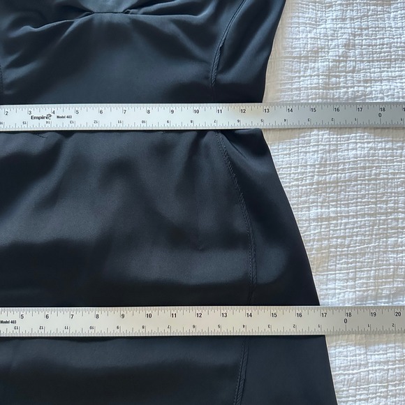 Zac Posen Black Silk Spandex V-Neck Ruched Cocktail Dress - Size 4 Shoulder Bow - Picture 6 of 9